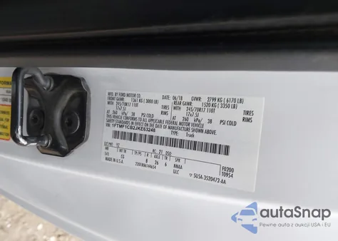 2018 Ford F-150 Xl from USA, damaged, VIN 1FTMF1CB2JKE63248